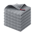 100% Cotton Terry Kitchen Dish Cloths (Grey / 12 X 12 - 6 Pack)