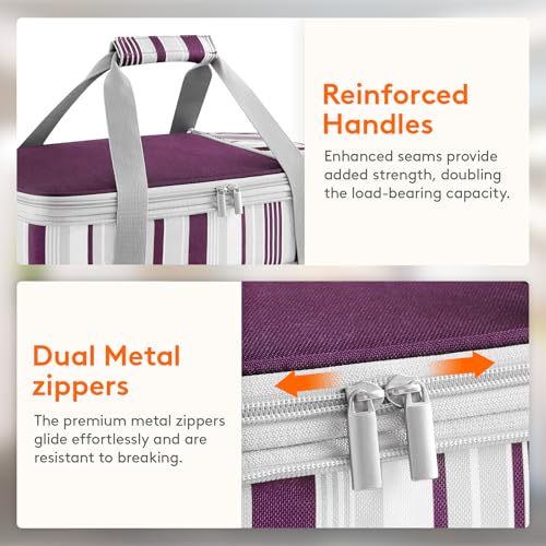 Expandable Insulated Double Decker Casserole Carrier (Purple)