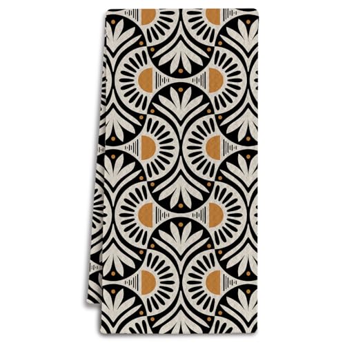 Abstract Boho Floral Kitchen Towels (Sunrise / Casual)