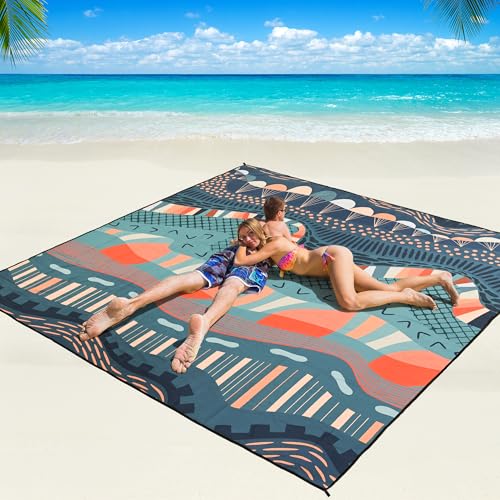 Beach Blanket Mat Waterproof Sandproof for 2 (Original Totem / 79" X 83"（1-4person）)