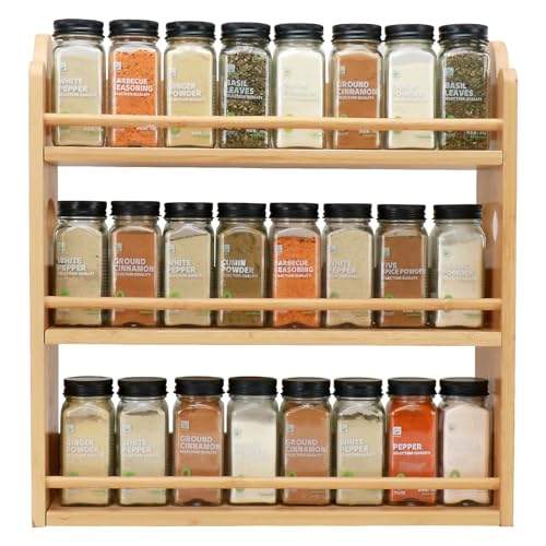 3 Tier Bamboo Spice Rack (Natural)