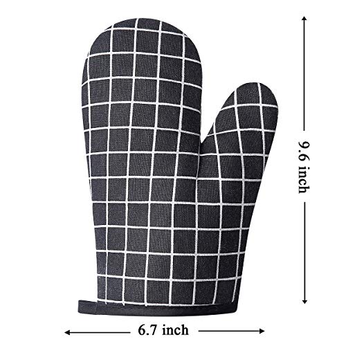 Oven Mitts and Potholders BBQ Gloves (Black)