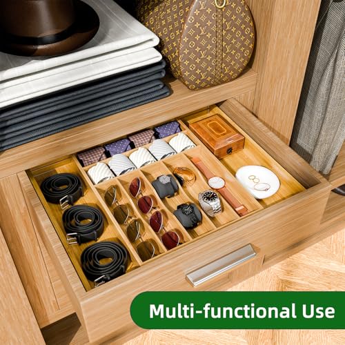 Expandable Bamboo Kitchen Drawer Organizer