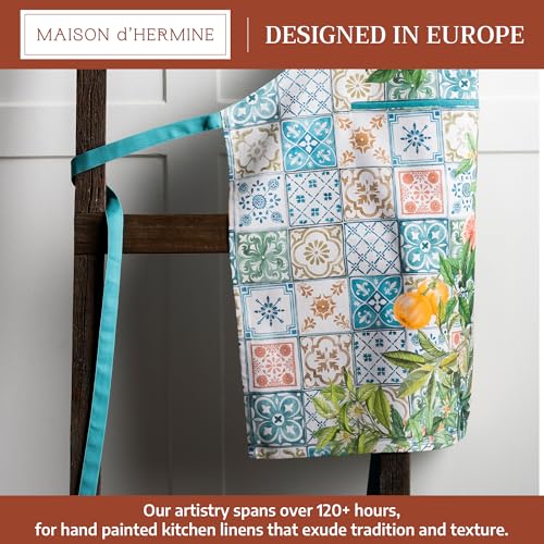 Aprons for women with Pocket 100% Cotton Pack of 1 (015 - Agrume)