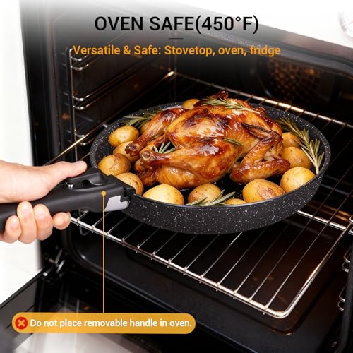 21Pcs Pots and Pans Set Non Stick with Detachable Handle Frying Pan (Frying Pan Set)