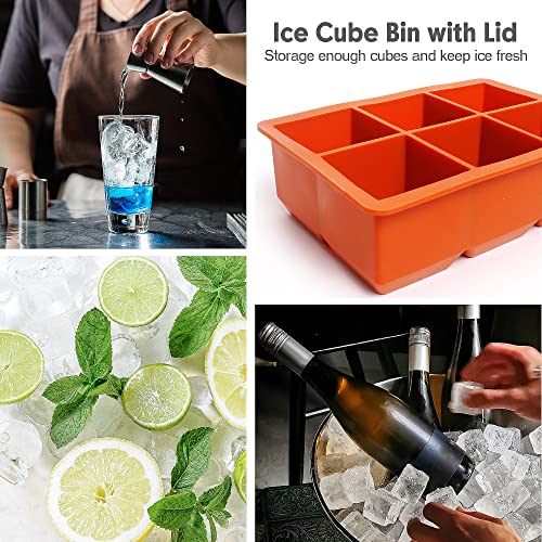 Silicone Ice Cube Trays (Orange)