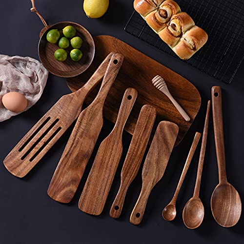 Spurtle Set Wooden Spurtle Set of 9 (Teak Wood Spurtle-9PCS)