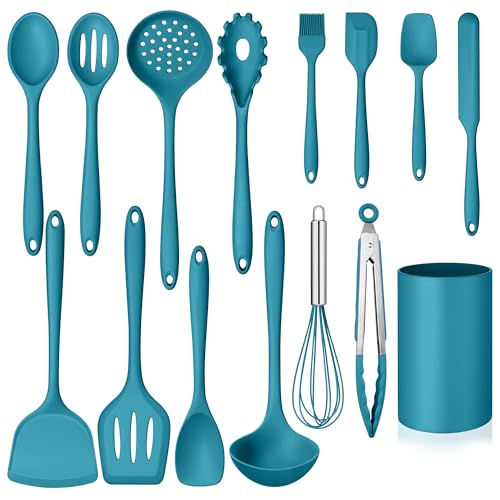 Silicone Cooking Utensils Set (Blue)