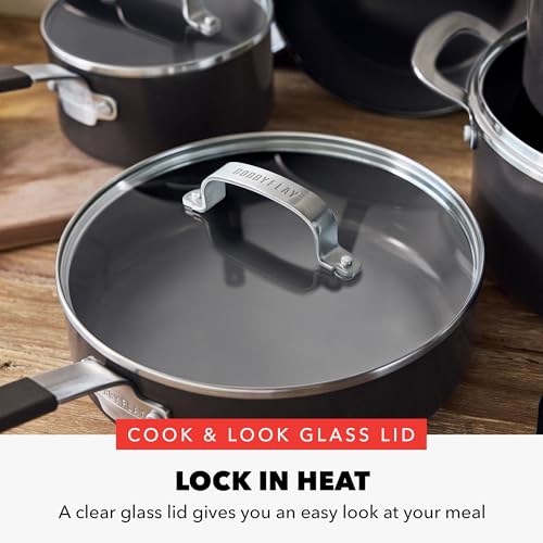 x Bobby Flay 13 Piece Nonstick Cookware Pots and Pans Set (13 Piece Cookware Set / Black)
