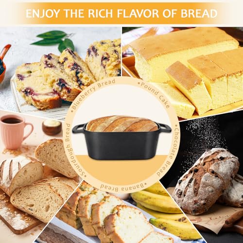 3.6 QT Cast Iron Loaf Bread Pan with Lid