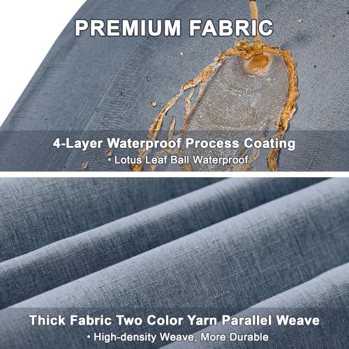 Faux Linen Tablecloth for Dining Room (Denim Blue / 120" x 60" (Rectangular))