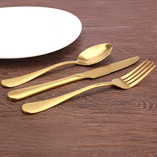 Matte Gold Silverware Set (Gold / 20-Piece)