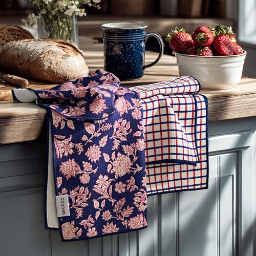 Waffle Kitchen Towel Set of 2 (Americana Bloom)