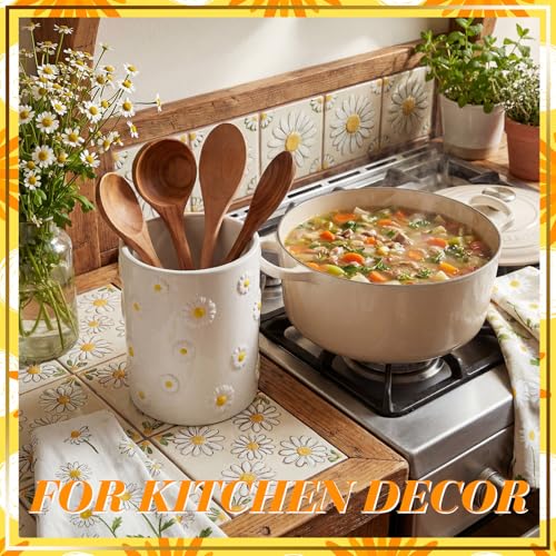6.7" H Daisy Utensil Holder for Kitchen Counter (Daisy)