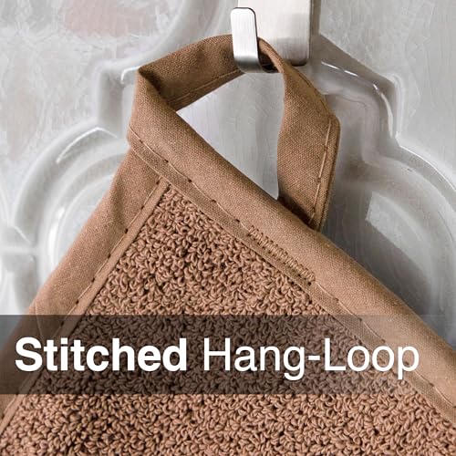 Terry Potholder & Hot Pad (2-Pack / Mocha Brown)