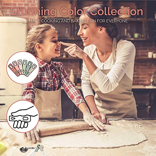 22 Piece Stainless Steel Measuring Cups and Spoons Set (Country Chic)