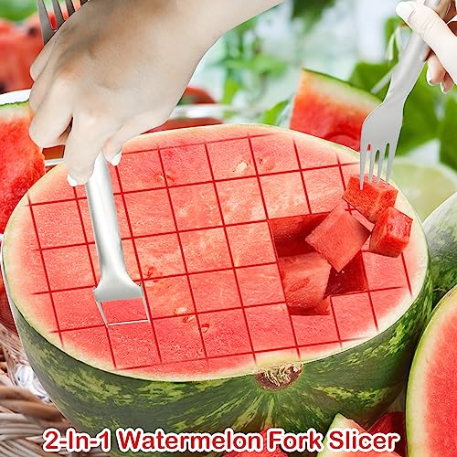 4 Pcs Watermelon Fork Slicer Cutter