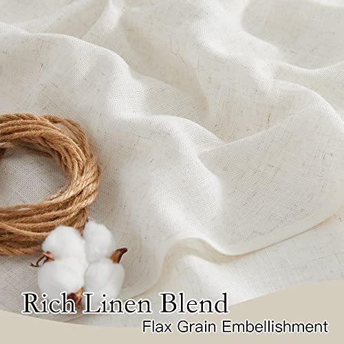 Sheer Curtains 102 inches (Linen / 52"W x 102"L (Pack of 2))