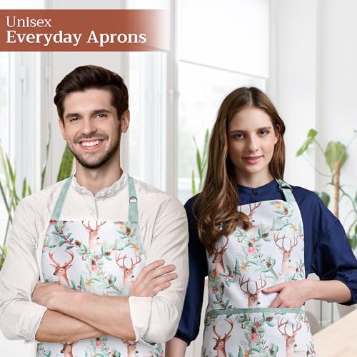 Aprons for women with Pocket 100% Cotton Pack of 1 (139 - Xmas)