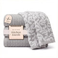 Kitchen Towels (Grey & White Vine)