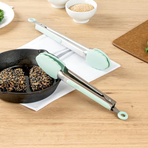 Teal Stainless Steel Kitchen Tong Set (Set / Teal)