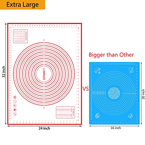 Silicone Baking Mat (Red / 32"L x 24"W)