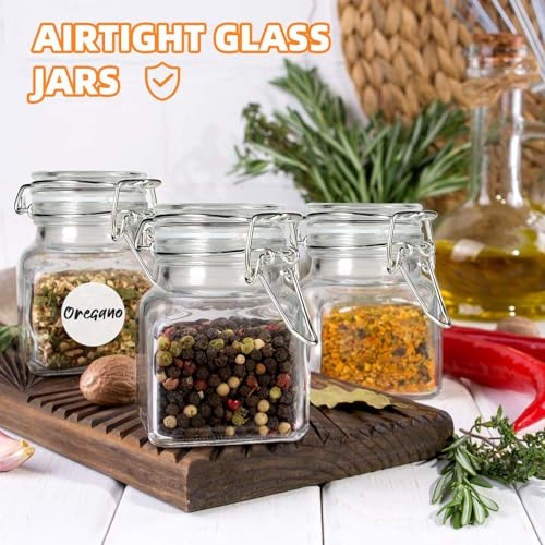 Spice Jars 20 Pack Small 4 oz Glass Jars Spice Jars Herb Jars (Small)