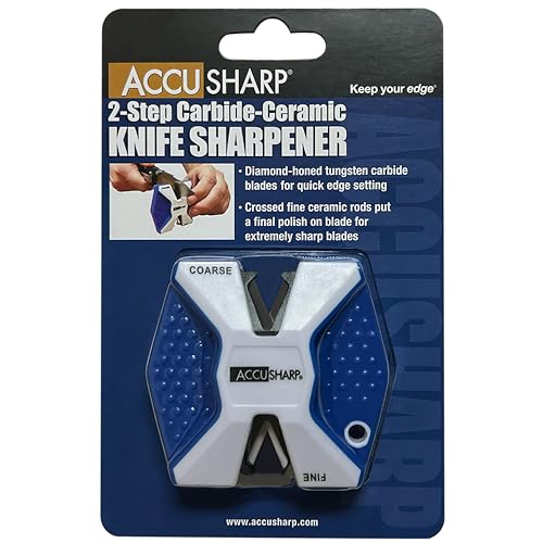 Pull Through Knife Sharpener Keychain (Blue)