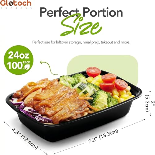 Meal Prep Containers 24oz (24oz-100Pack)