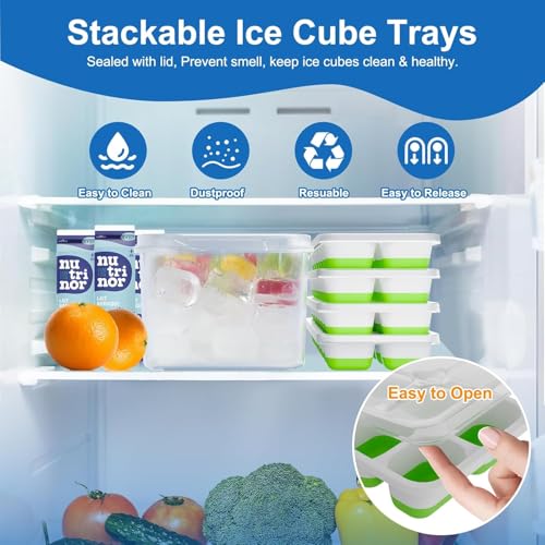 Ice Cube Tray (Green / 4 Pack)