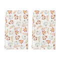 Orange Leaves Fall Kitchen Towels Set of 2 18x26 Inch (Orange)