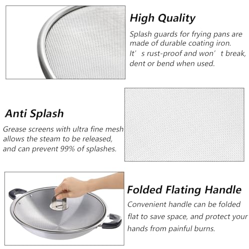 4 Pack Splatter Screen for Frying Pan
