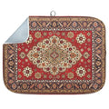 Absorbent Dish Drying Mat Kitchen Counter 18" x 24" Moroccan Royal (18" x 24" / Red Tribal)