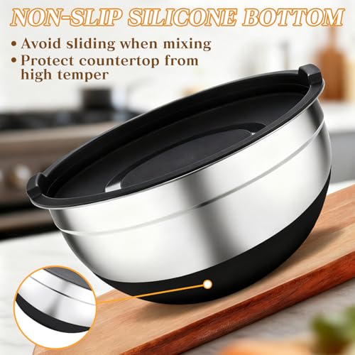 Mixing Blows with Lids Set (Non-Slip 7-Piece)
