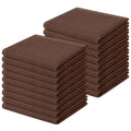 100% Cotton Waffle Weave Kitchen Dish Cloths 18 (Coffee / 12 X 12 - 18 Pack)