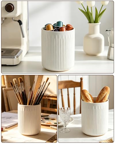 6.5" Utensil Holder (White-Small)