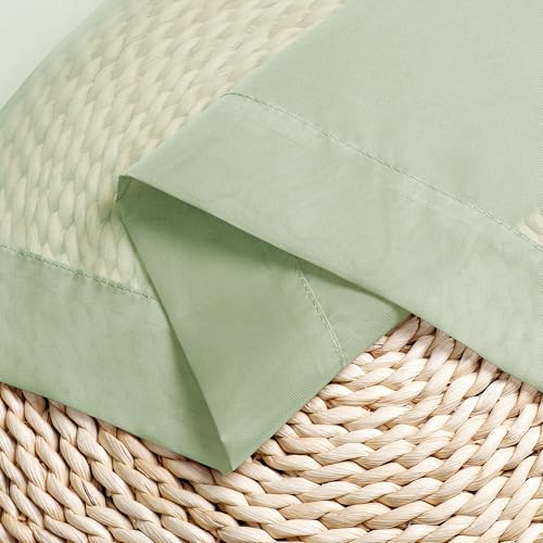 Sheer Valances for Windows 2 Pack (Light Green / 42"W x 18"L (Pack of 2))