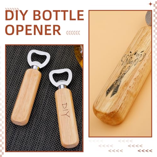20 Pcs Wooden Bottle Opener Bulk Wooden Beer Opener Engravable DIY Bottle Opener for Gift Wedding Party Restaurant