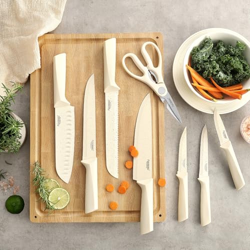 Stainless Steel Knife Set (Beige)