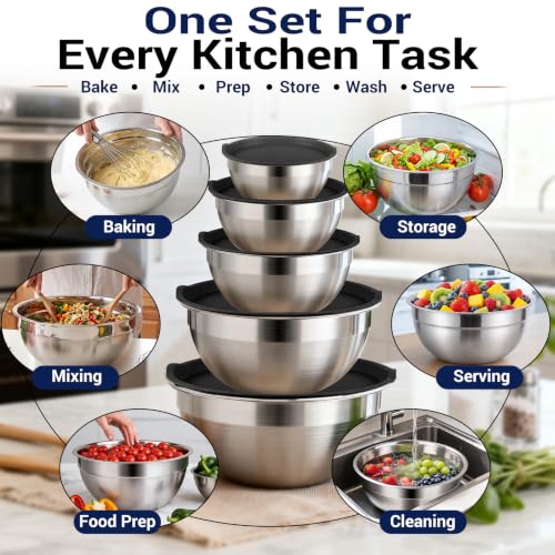 Mixing Bowls Set (Black Bowls Set)