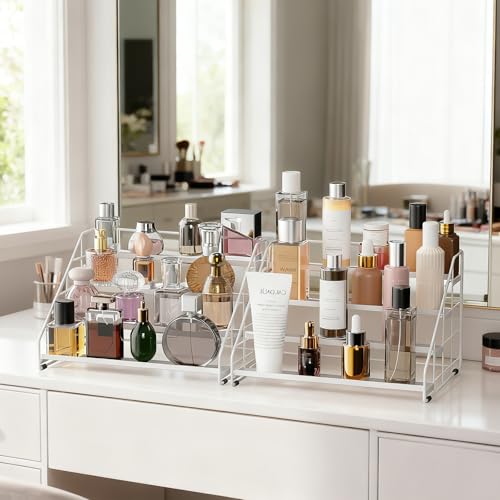 Spice Rack Organizer for Cabinet (4-Tier-White-2PC)
