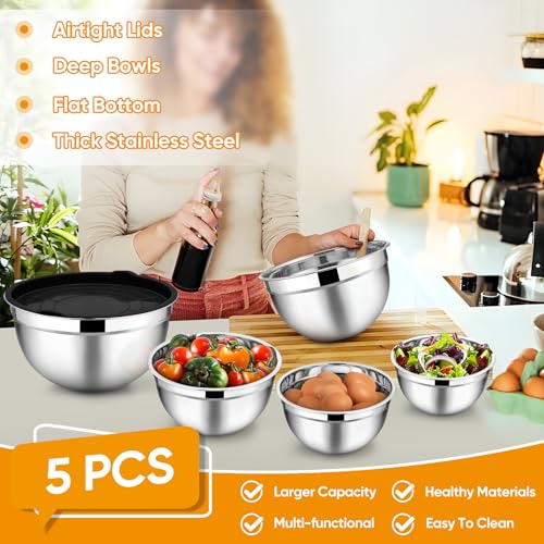 Mixing Bowls Set of 5 (Black)