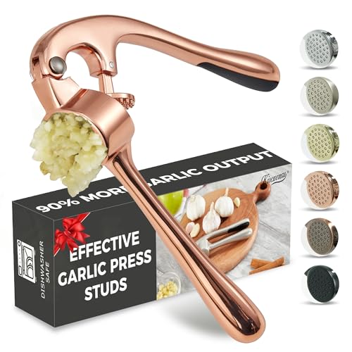 Premium Garlic Press (Rose Golden)