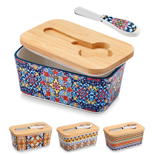6.5" Butter Dish with Lid (Twilight Bloom)