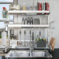 Over The Sink Dish Drainer Drying Rack 3 Tier Adjustable Width (3 Tier)