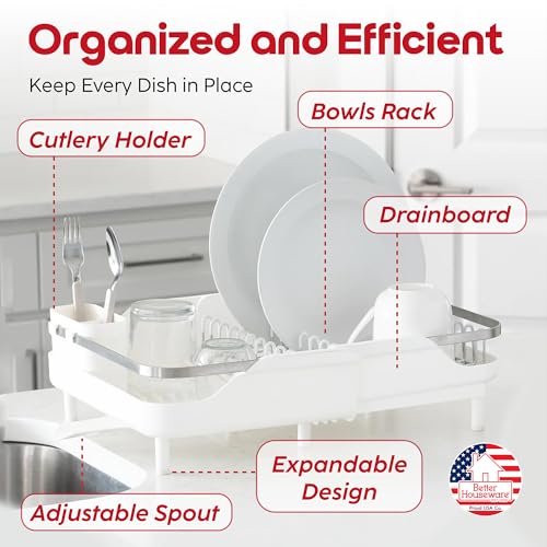 Expandable Dish Drying Rack (Large / White)
