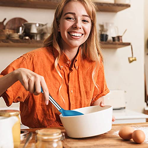 Silicone Cooking Spatulas and Spoons (Blue)