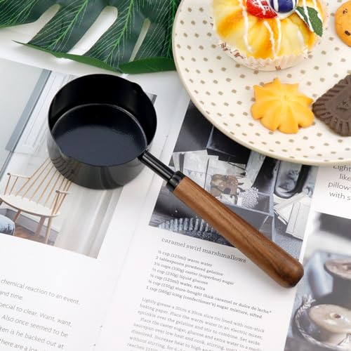 1 2 Stainless Steel Measuring Cup with Wood Handle (1/2 Cup)