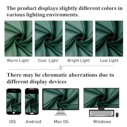 Hunter Green Sheer Curtains 96 Inches Long 2 Panels (Hunter Green / 42"W x 96"L (Pack of 2))