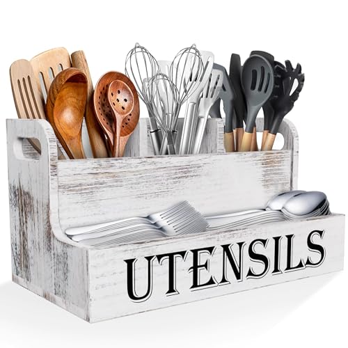 Extra Large Kitchen Utensils Holder (White)